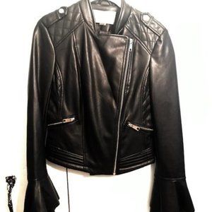 Tart Collections Flared Sleeve Leather Jacket XS